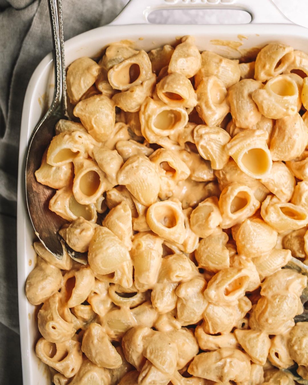 Vegan Butternut Squash Mac and Cheese with a Buttery Cracker Crust