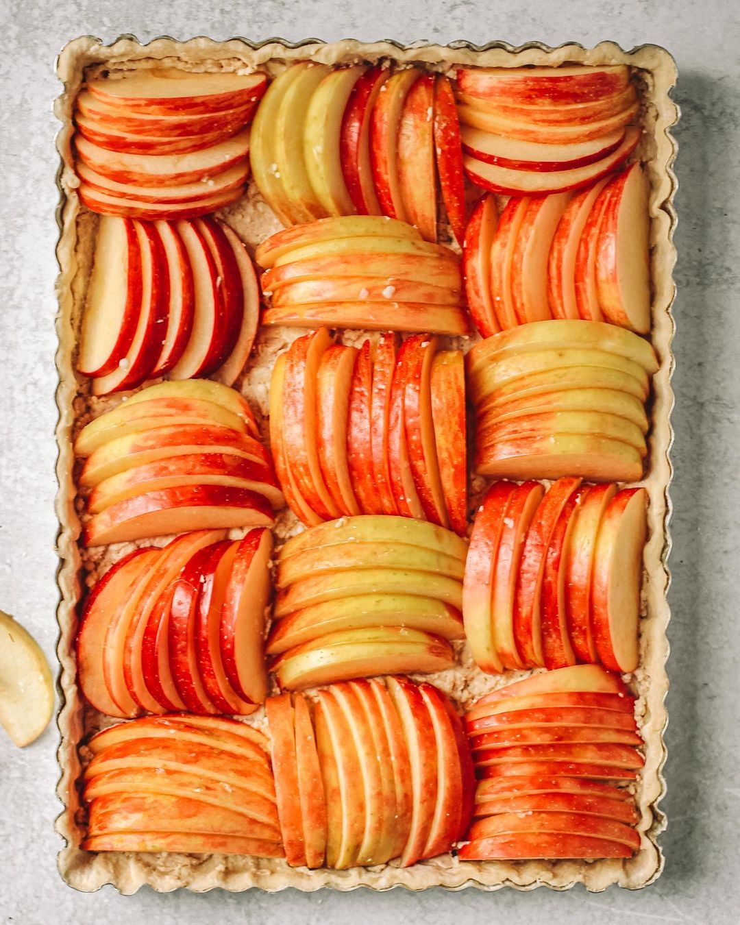 Spiced Maple Glazed Apple and Whipped Feta Tart