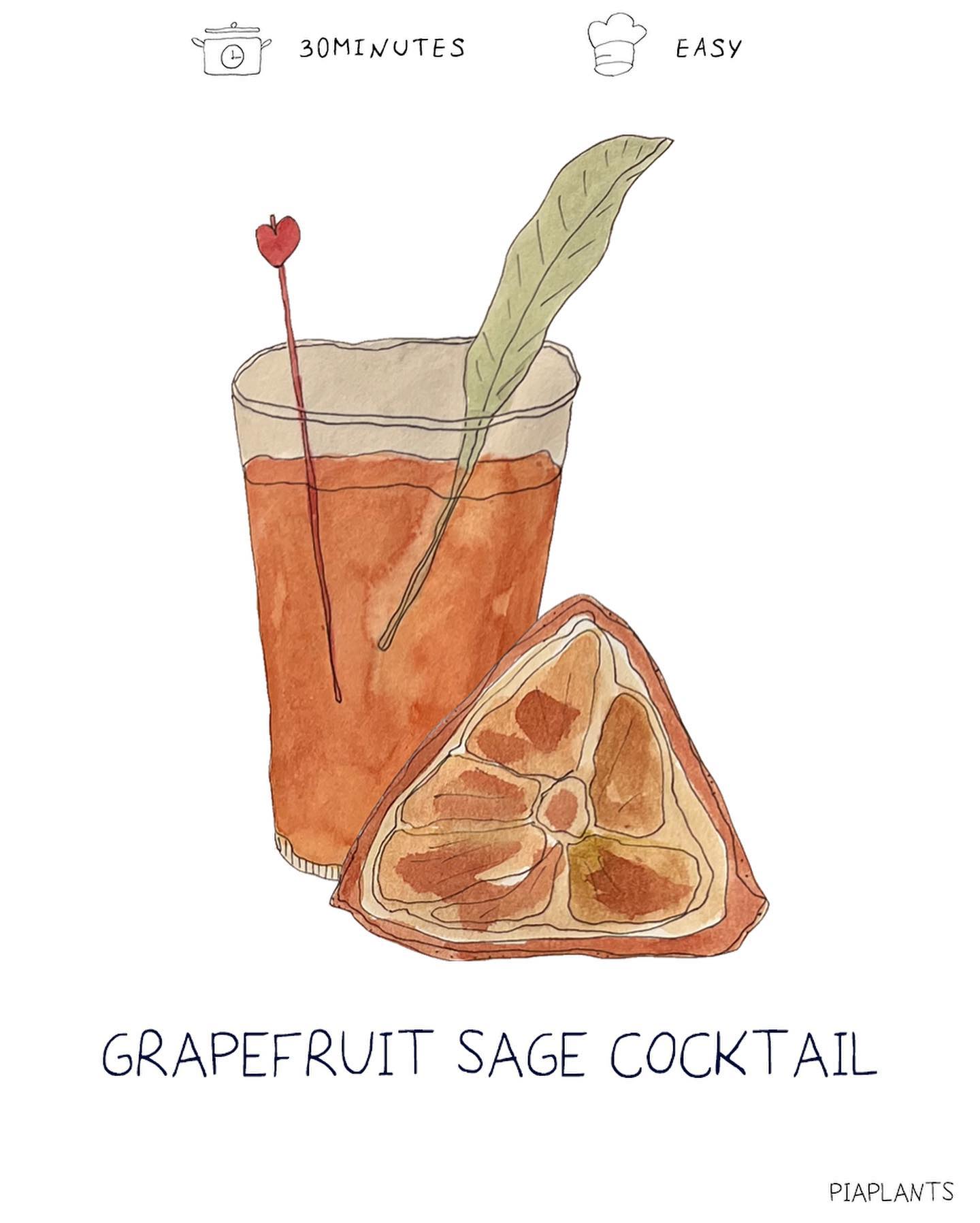 Sage-Infused Grapefruit Sparkling Cocktail