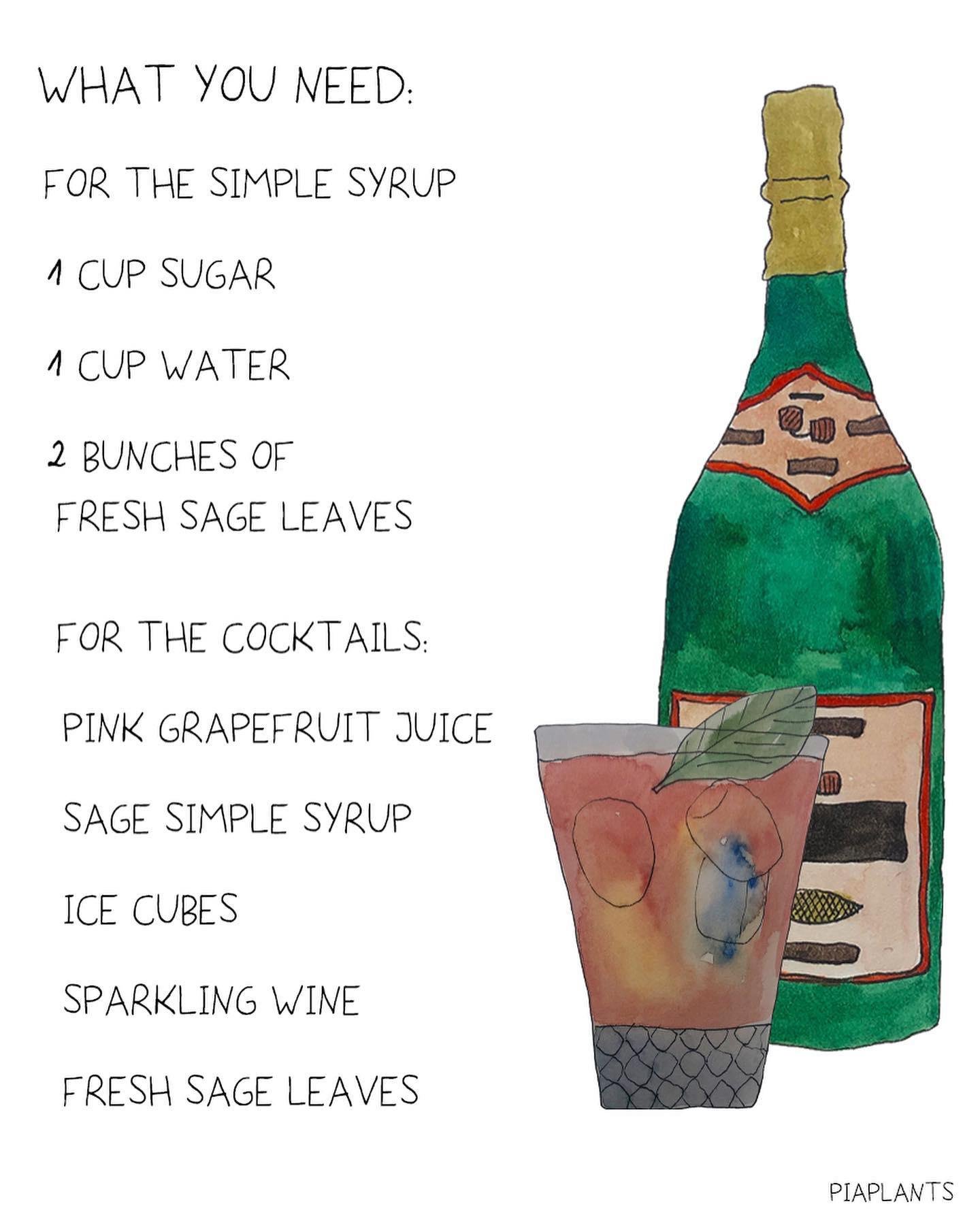 Sage-Infused Grapefruit Sparkling Cocktail