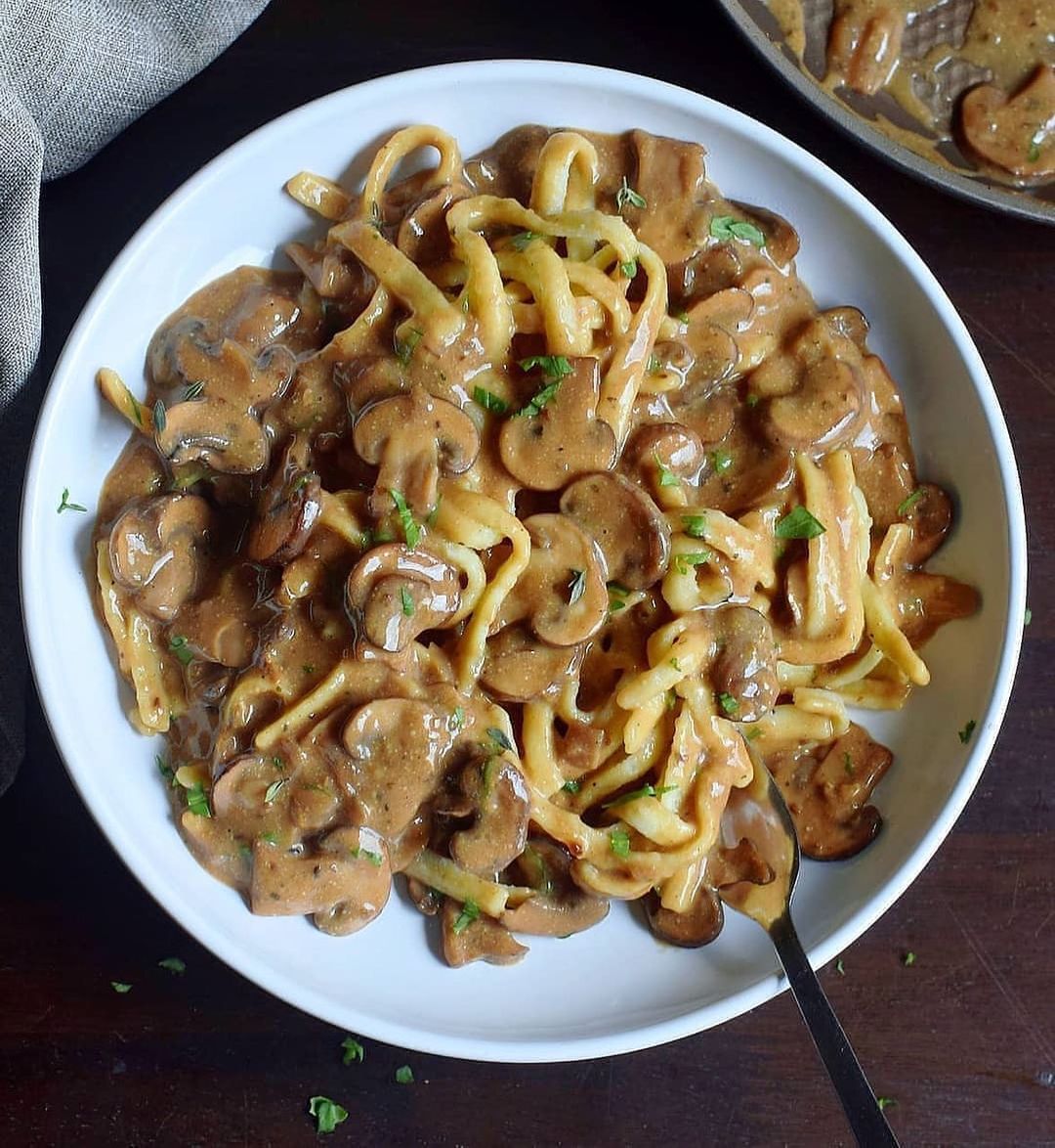 Vegan Mushroom Stroganoff