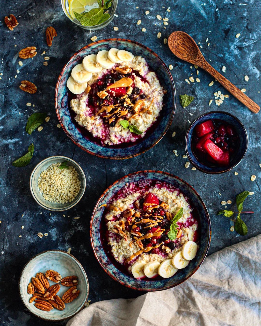 Peanut Butter-Jelly breakfast bowl