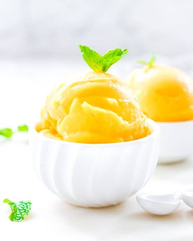 Easy Instant Mango Sorbet