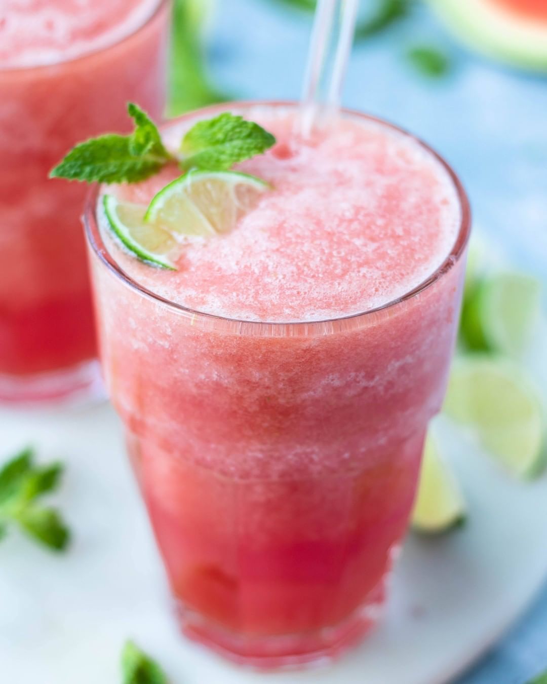 Watermelon Mint Lime Slushies