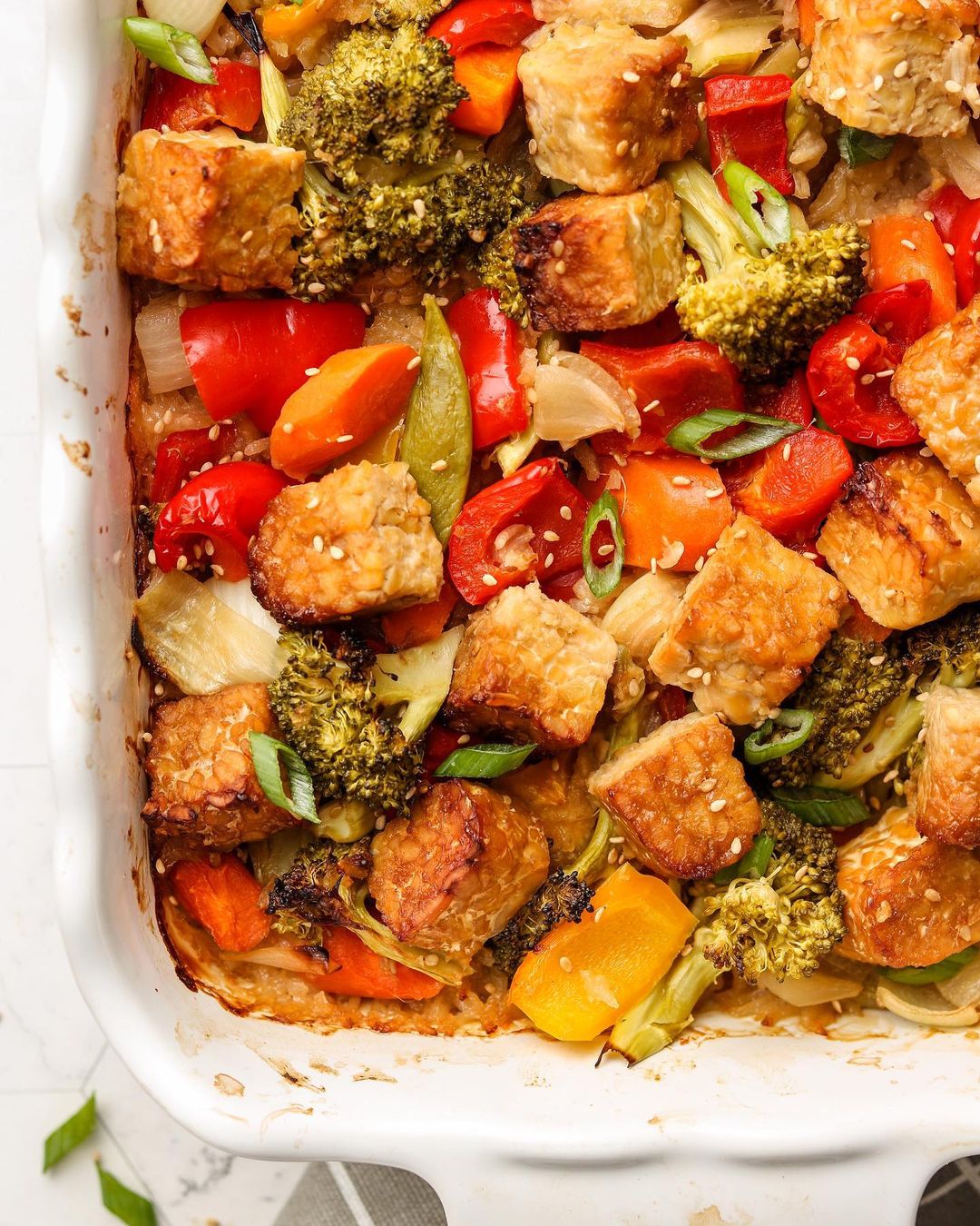 Sesame Tempeh Rice Bake