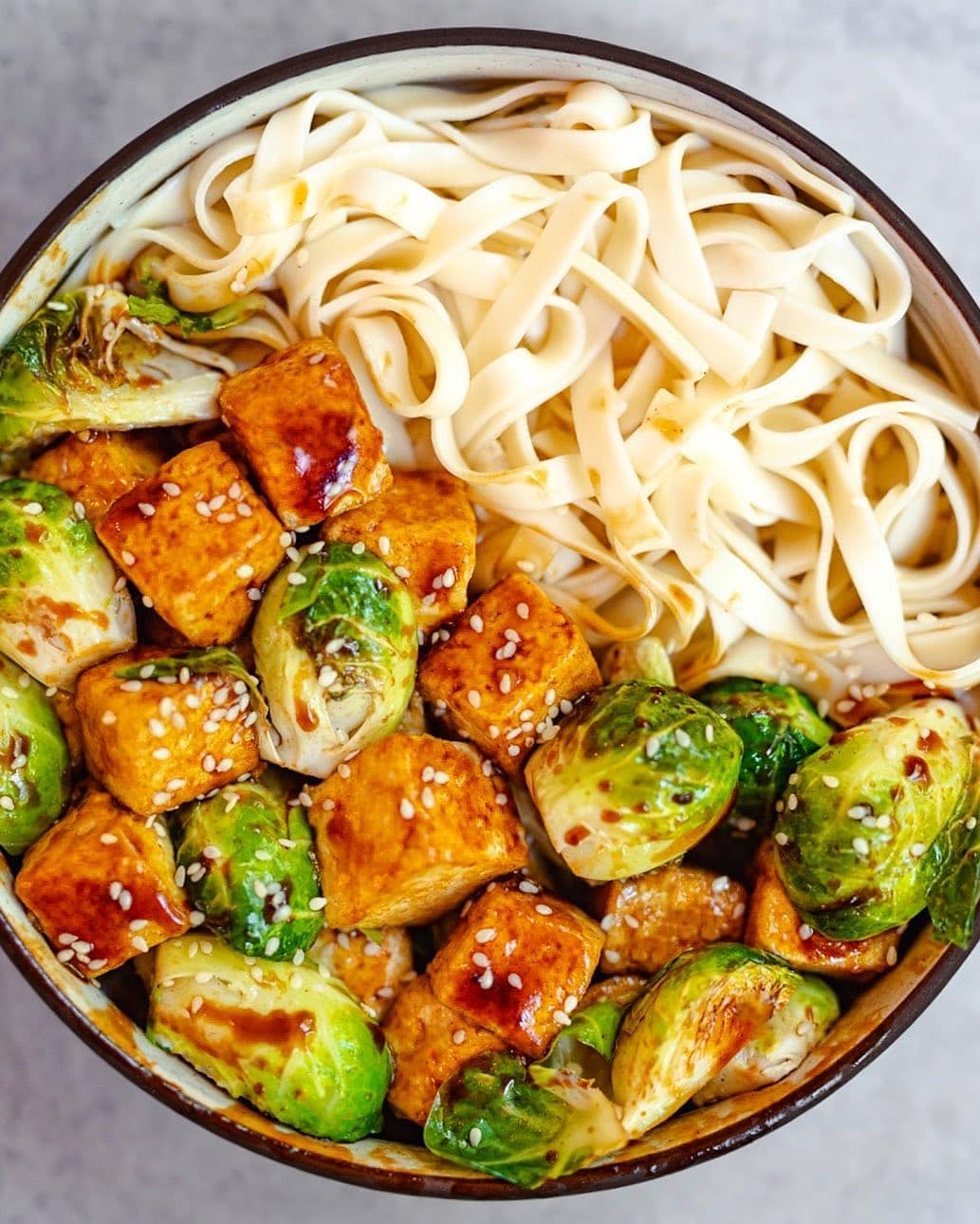 Crispy Tofu and Brussels Sprouts in Hoisin Special Sauce