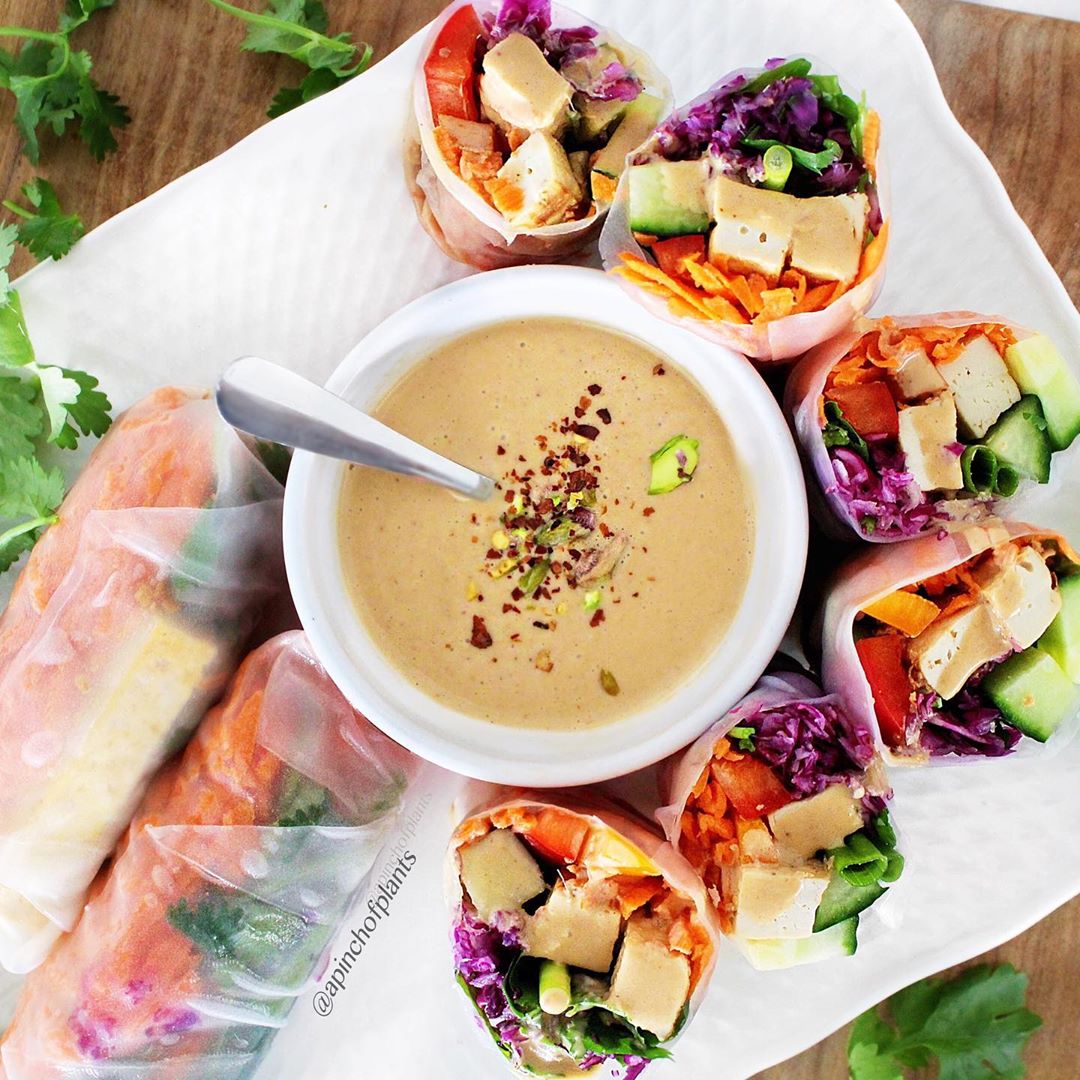 Thai Peanut Salad Rolls