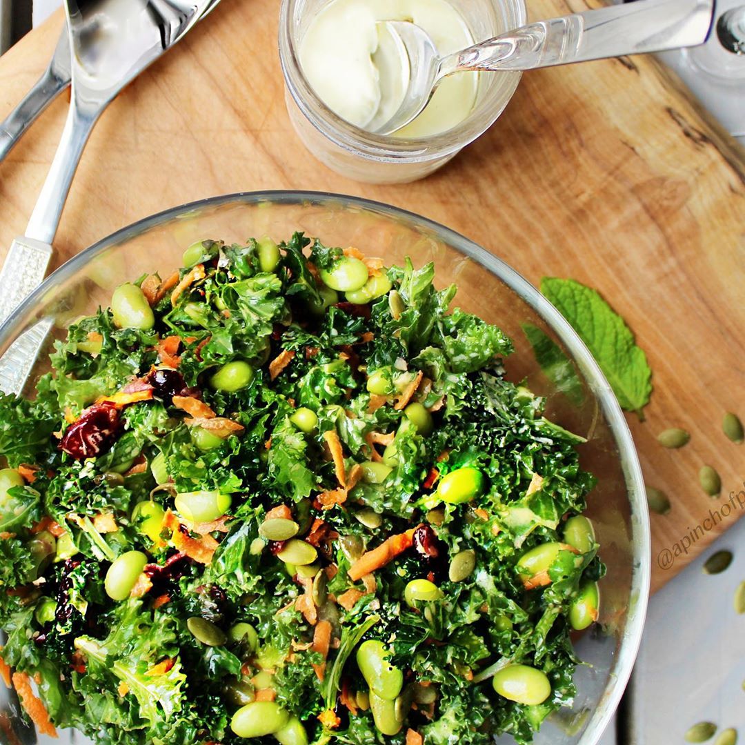 Edamame Kale Cranberry Salad