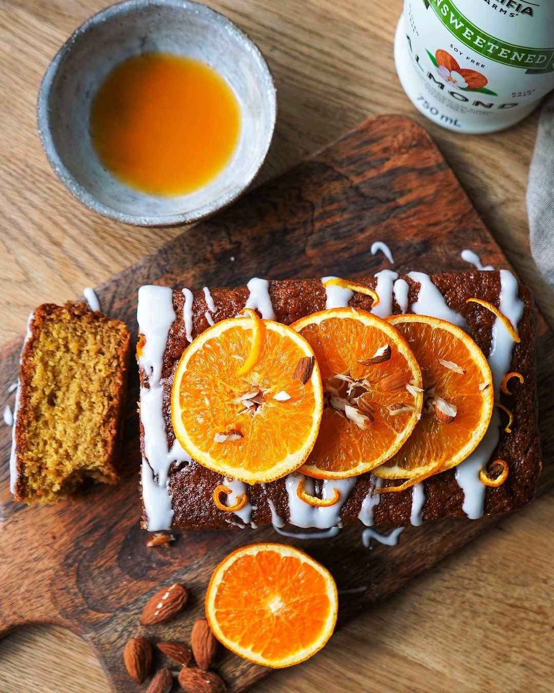 Vegan Orange & Almond Loaf Cake