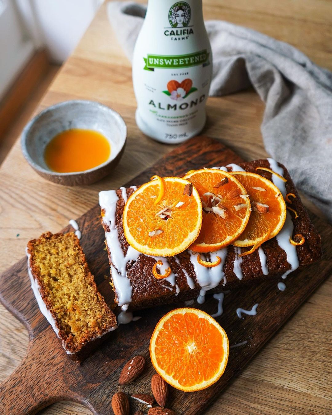 Vegan Orange & Almond Loaf Cake