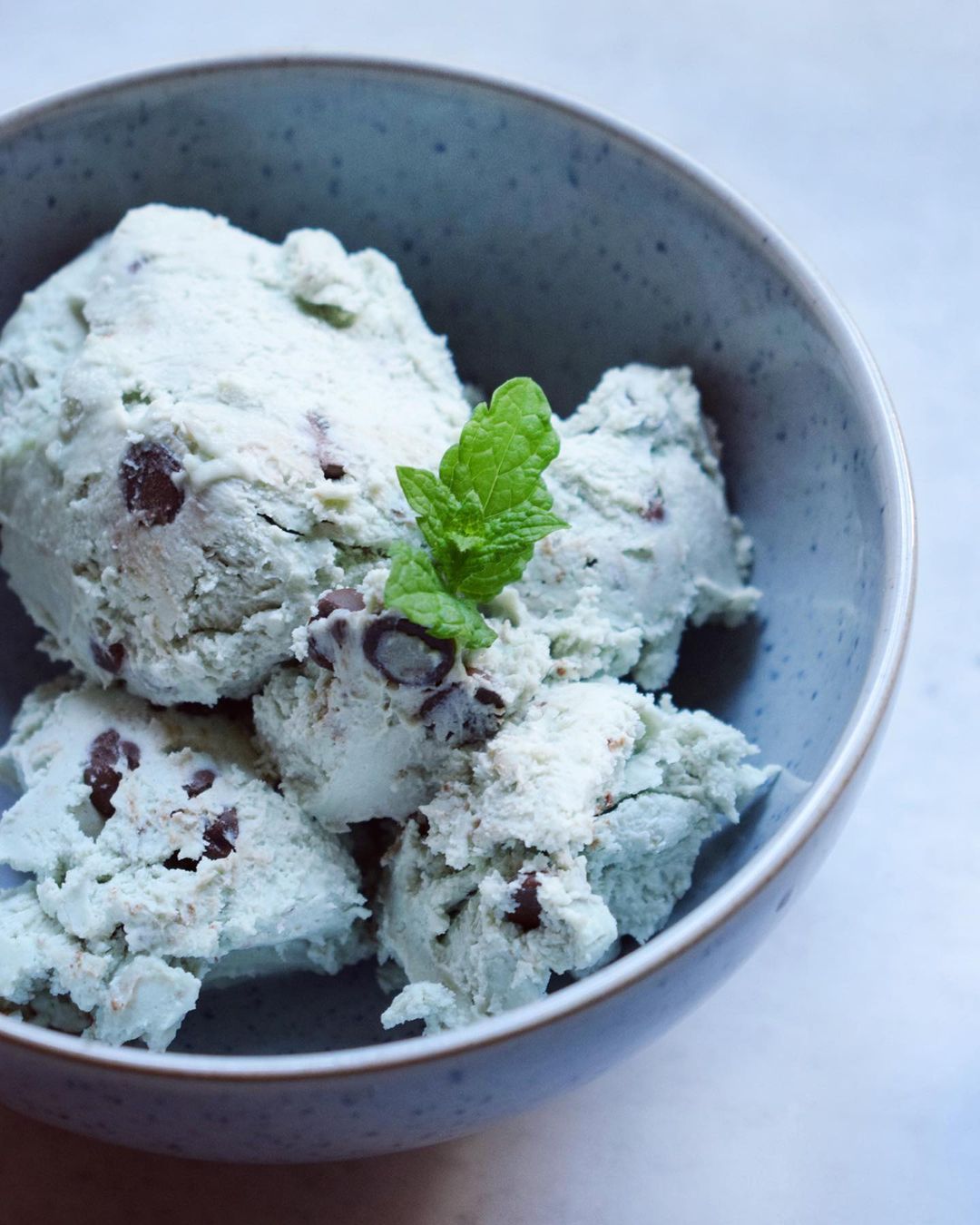 3 Ingredient Mint Choc Chip Ice Cream