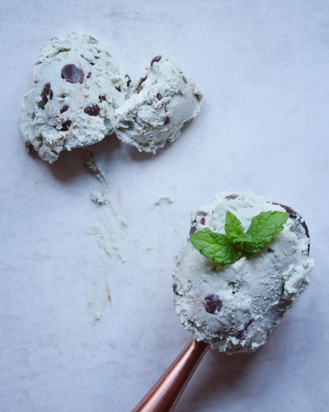 3 Ingredient Mint Choc Chip Ice Cream