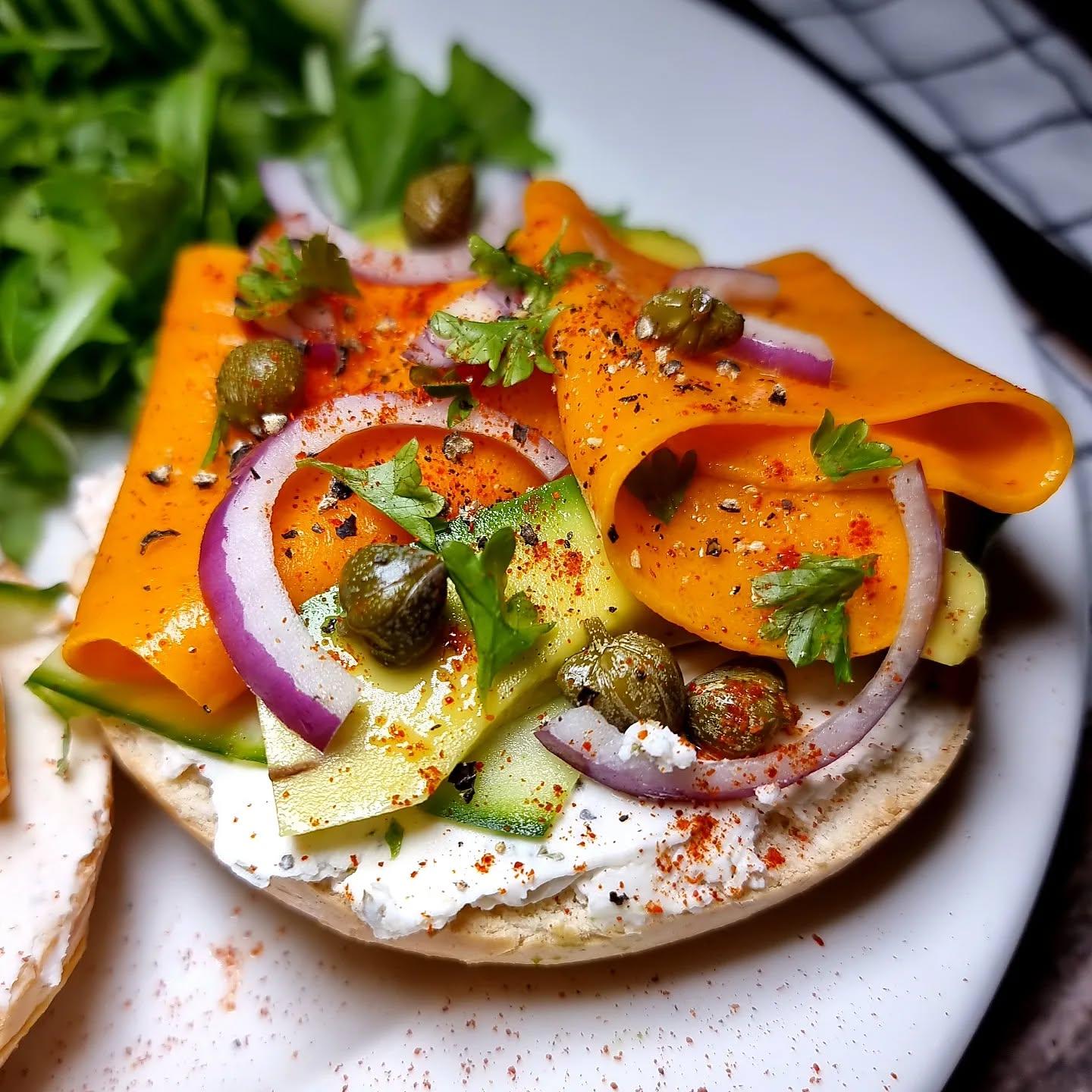 Vegan Salmon Cream Cheese Bagel
