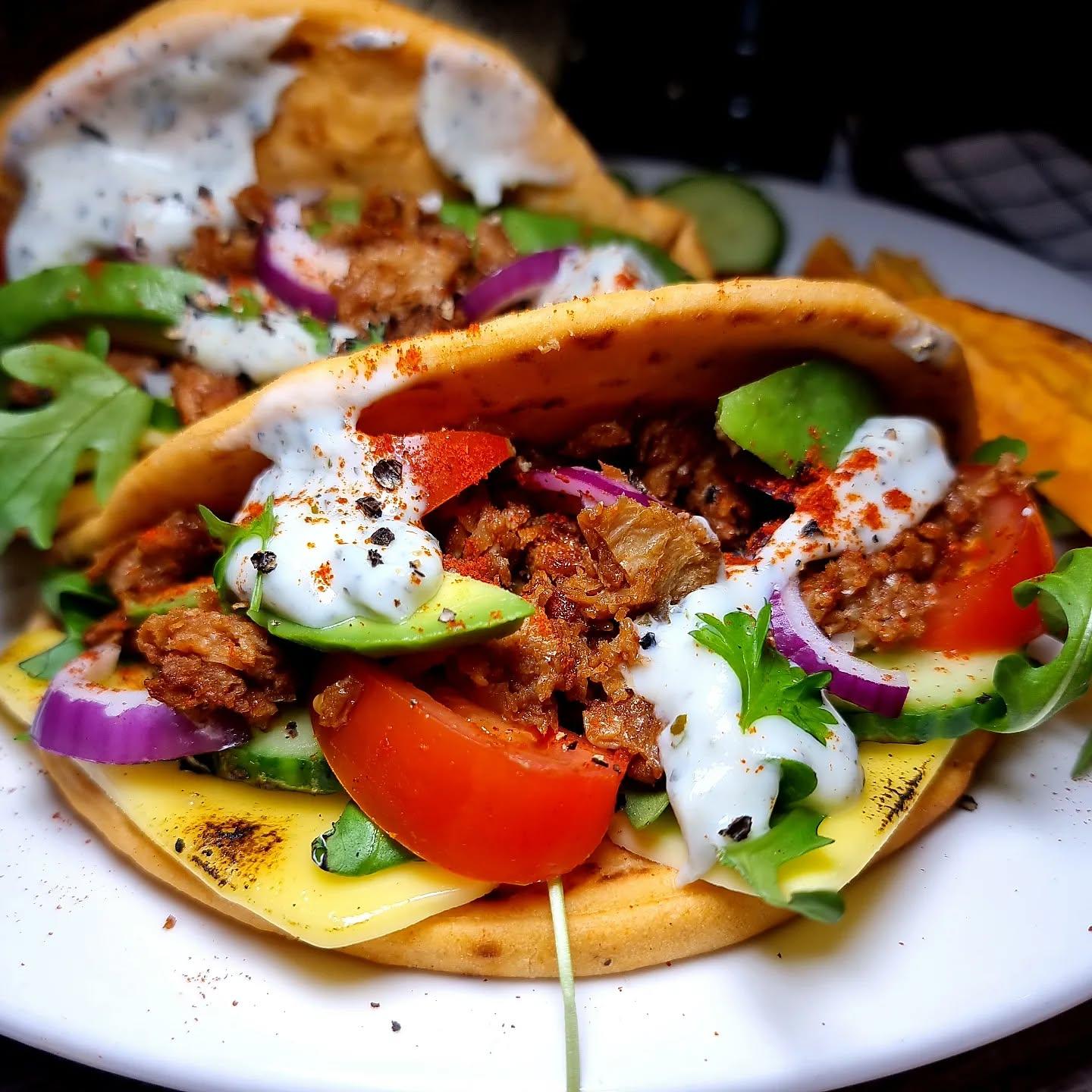Vegan Bbq Pulled Pork Flatbread Wrap