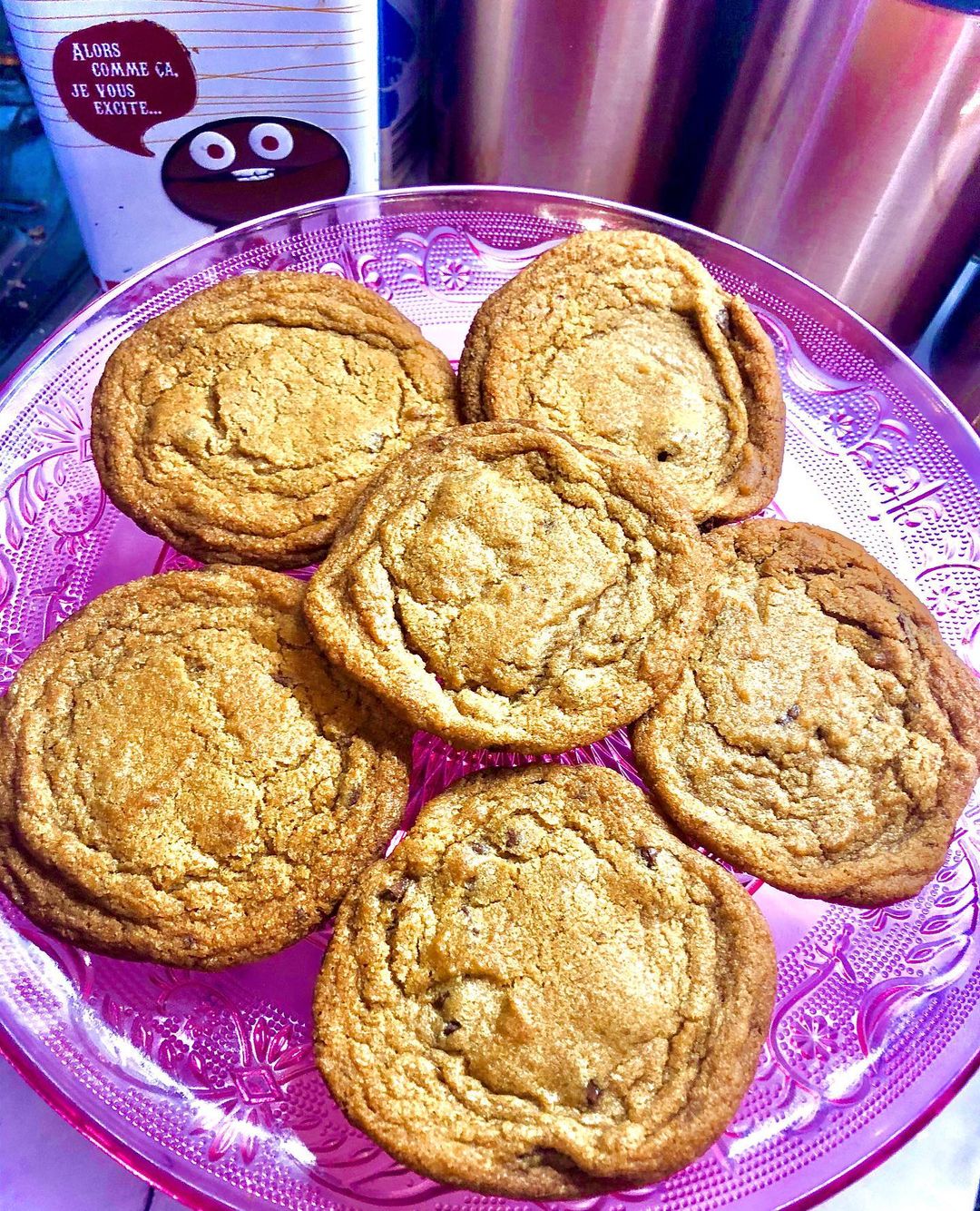 Giant Brown Sugar & Chocolate Cookies