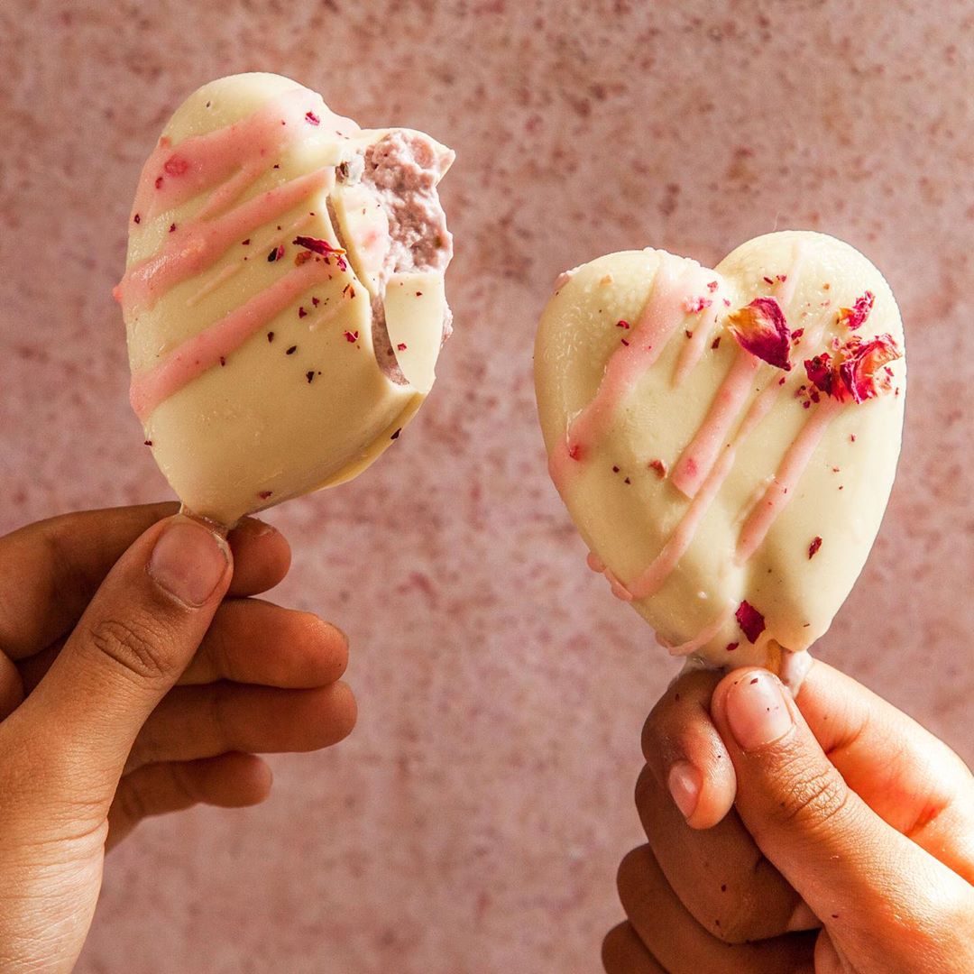 Heart-Shaped Ice Creams