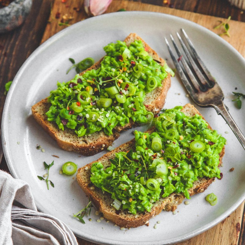 Smashed Peas on Toast