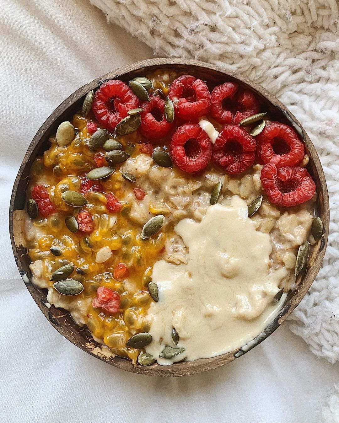 Passion Fruit + Tahini Oats