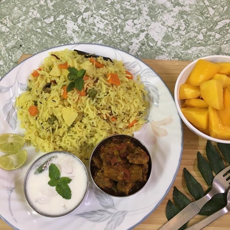 Lunch Plate : Vegetable Pulav