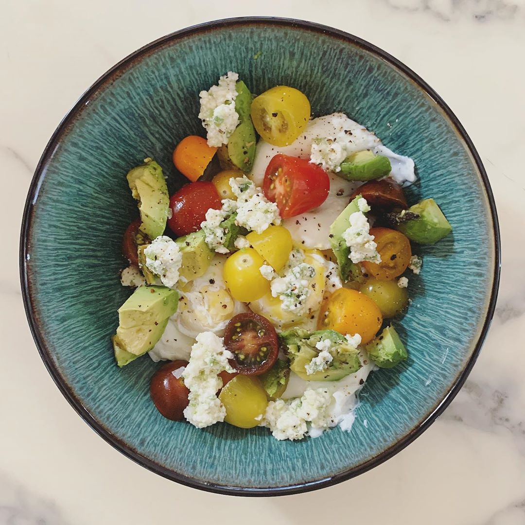 Colorful Poached Egg Breakfast Bowl