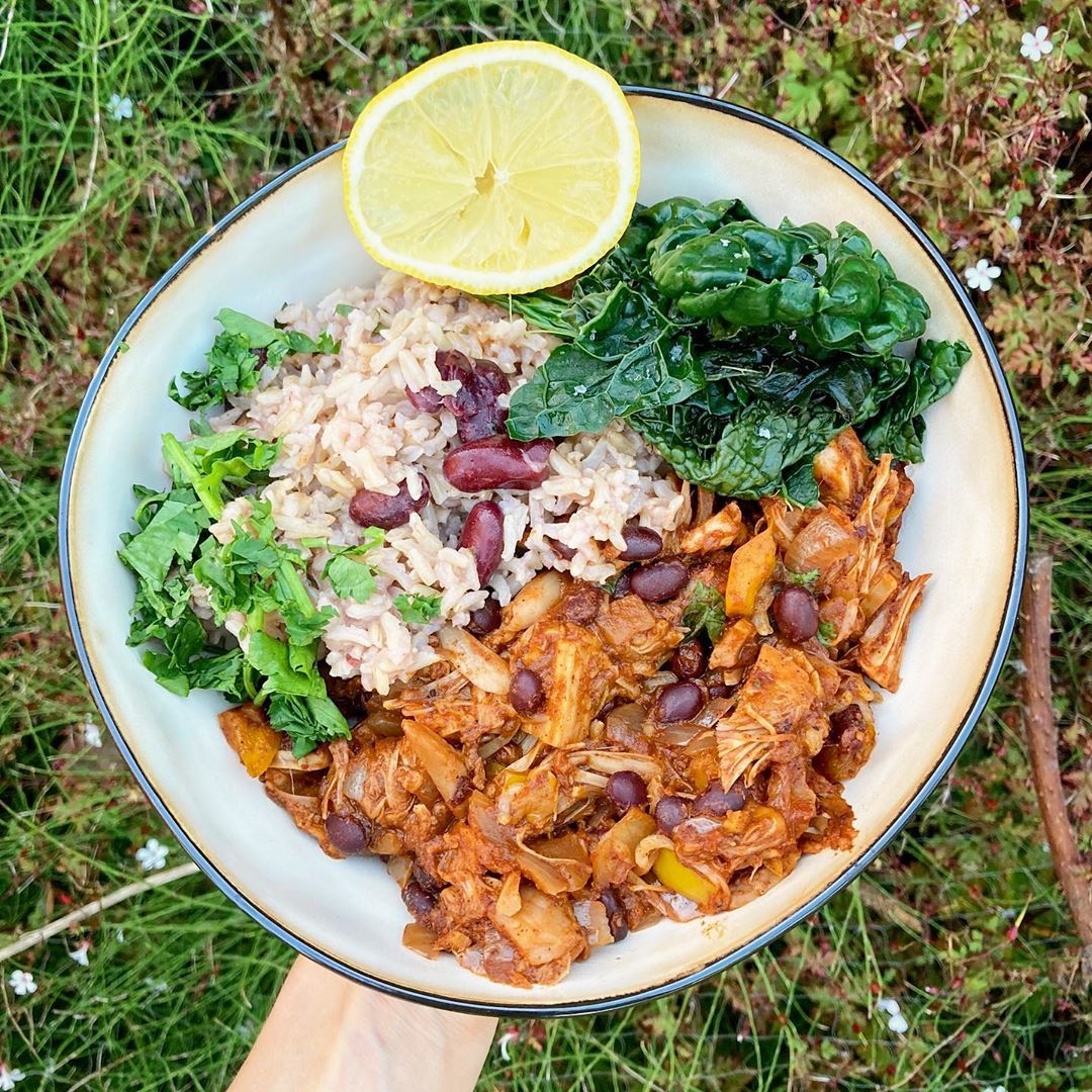 Pineapple, Jerk Jackfruit and Black Bean Caribbean Inspired Curry