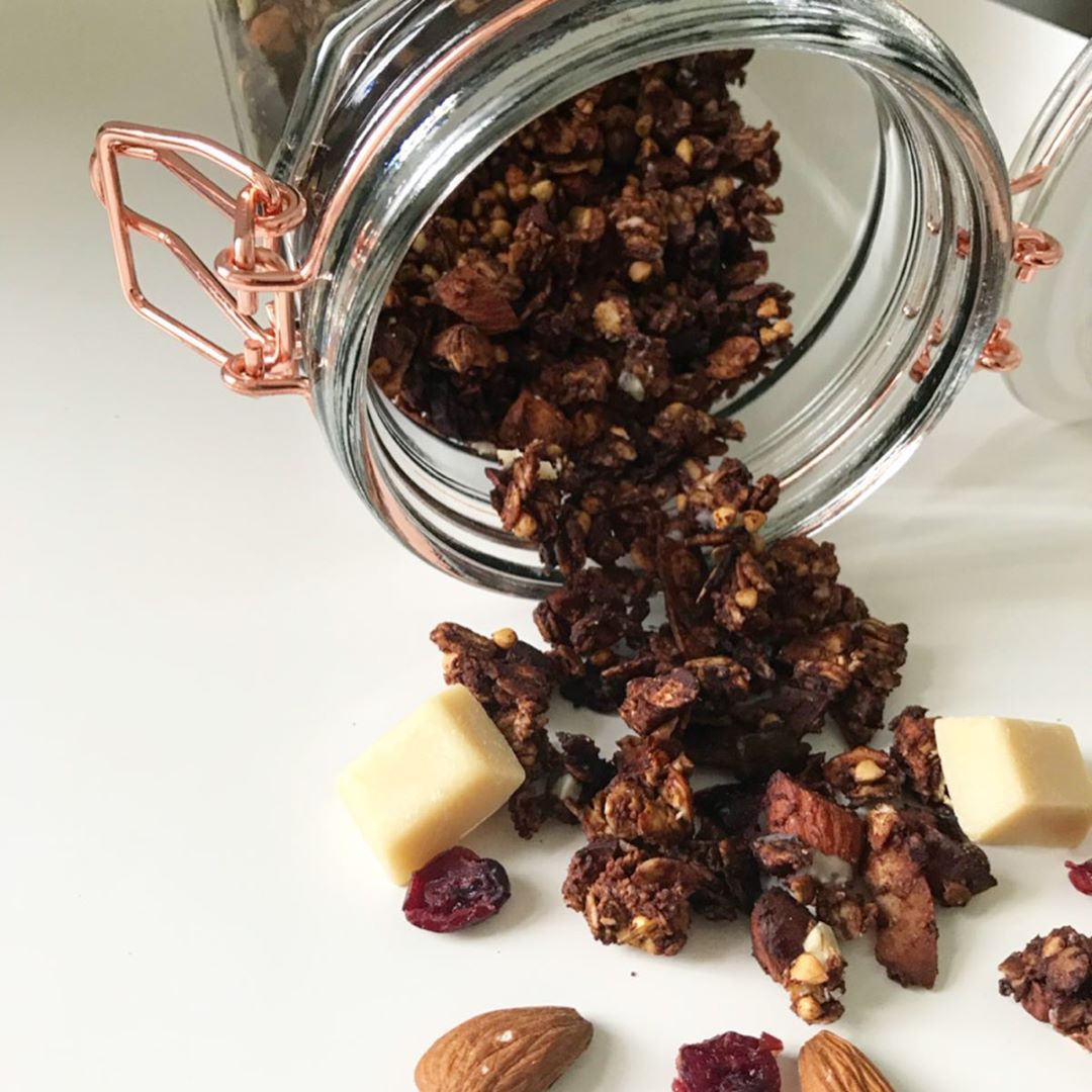 Cacao Cranberry and White Chocolate Granola