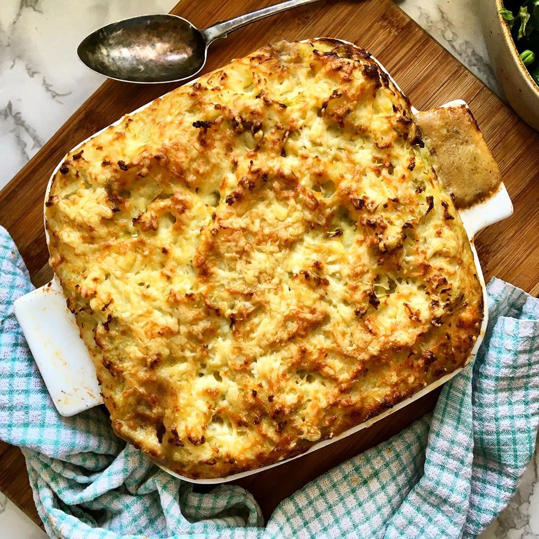 Cat’s Cottage Pie with Cheesy Leek Mash