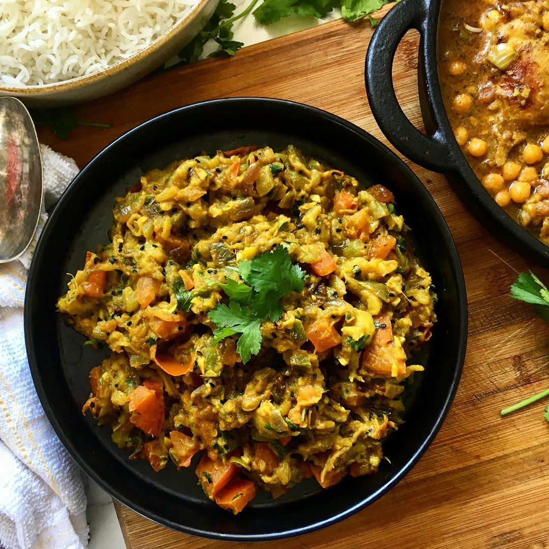 Smokey Aubergine Bhaji