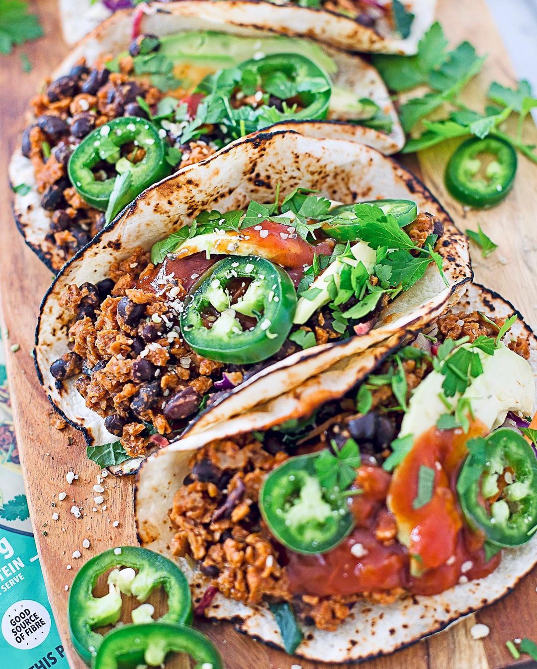 Plant-Based Mince and Black Bean Tacos