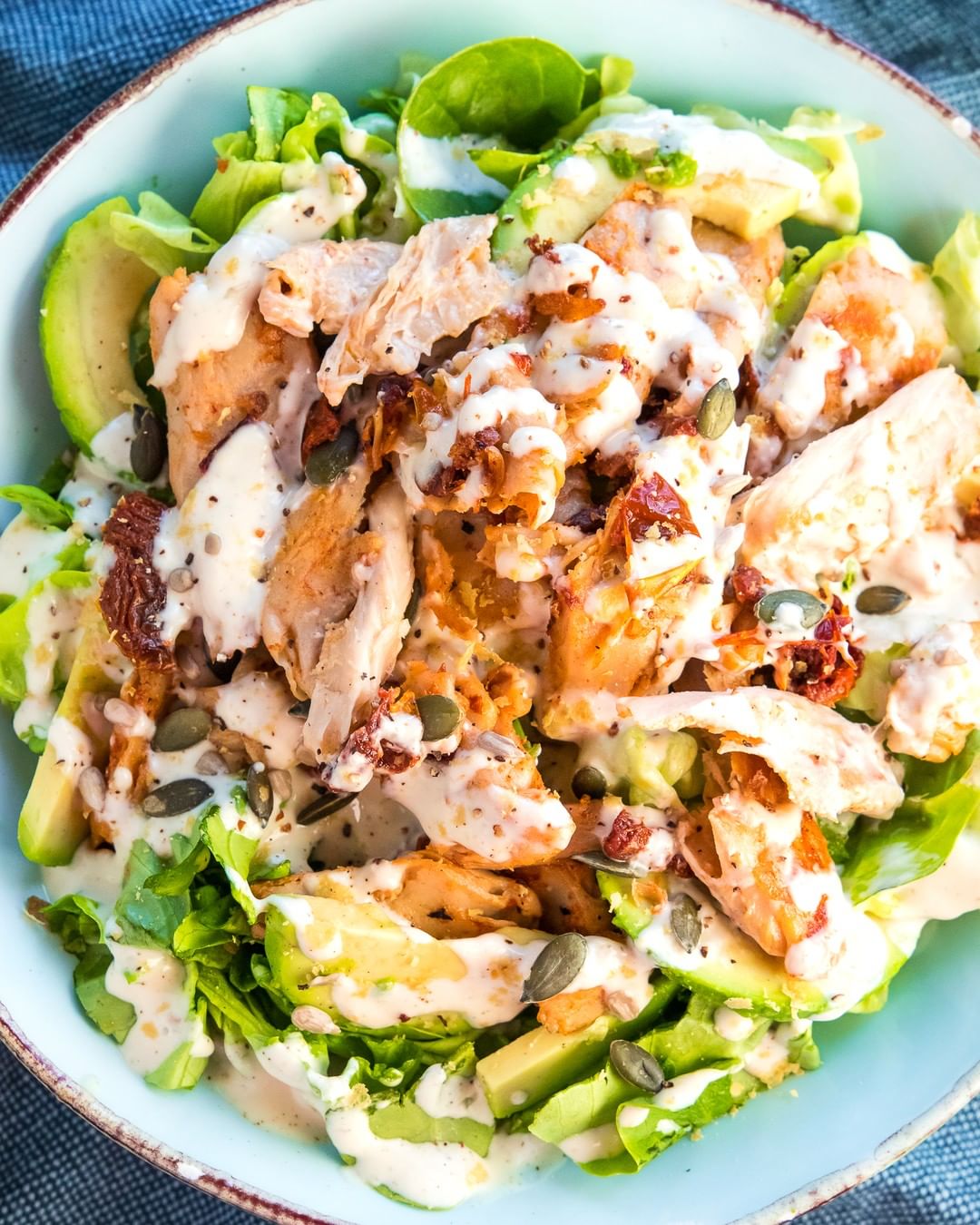 Tasty Vegan Chick'n Caesar Salad Bowl