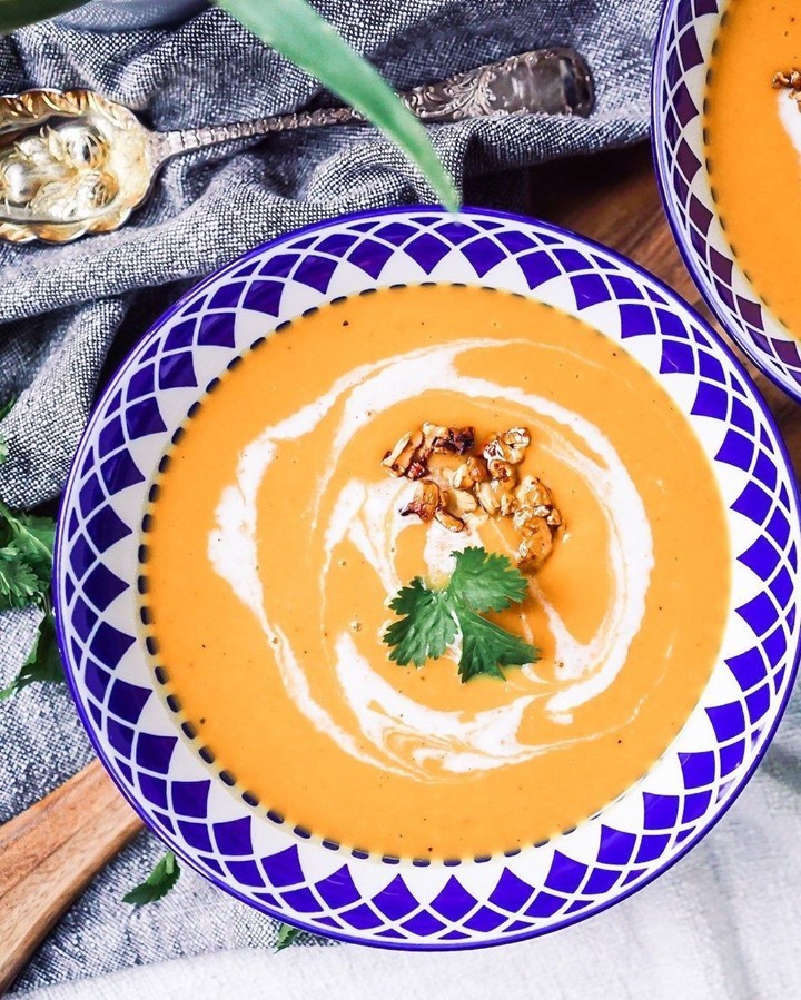 Creamy Butternut Squash & Yam Soup Recipe