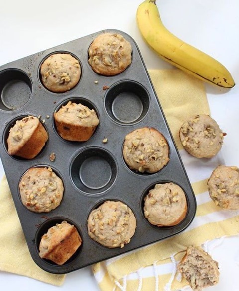 Vegan Banana Nut Muffins