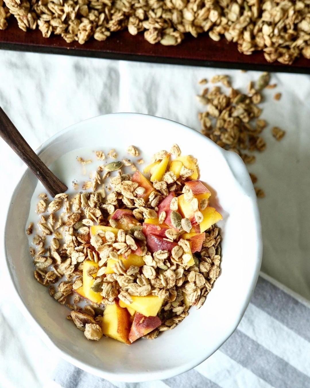 Whole Food (The 80%) Banana Tahini Granola⁣