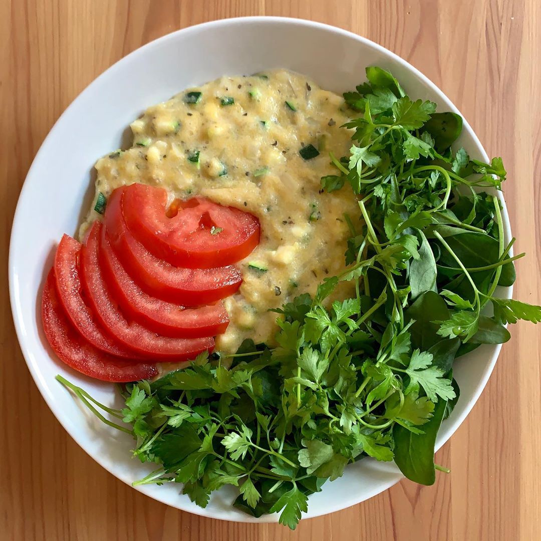 Cheesy Polenta with Zucchini