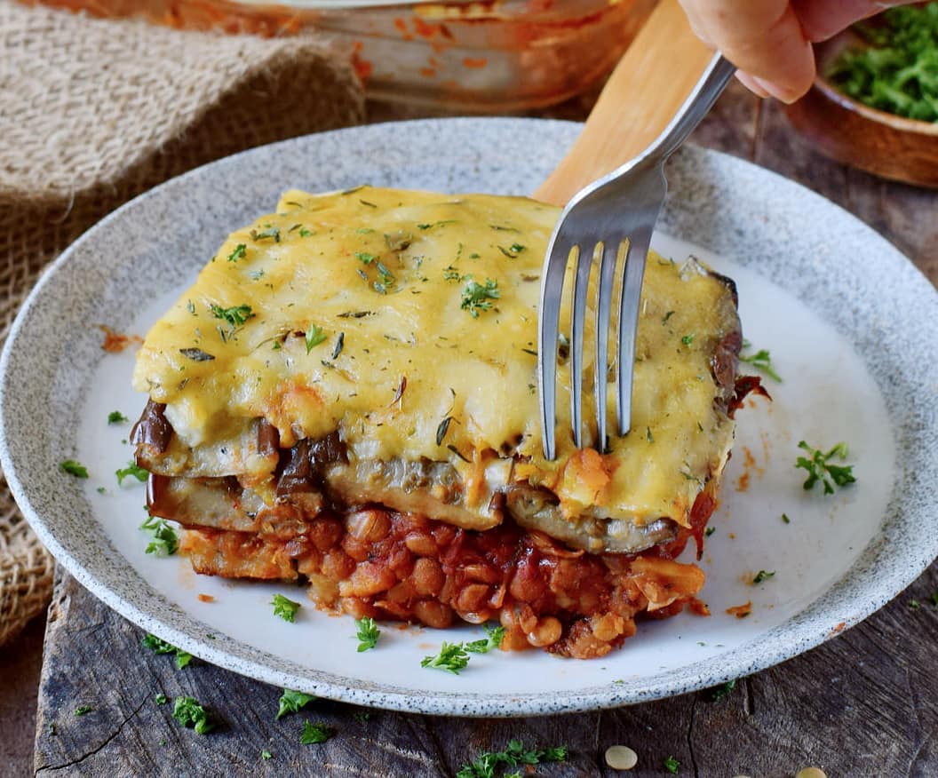 Vegan Moussaka with Lentils and Eggplant