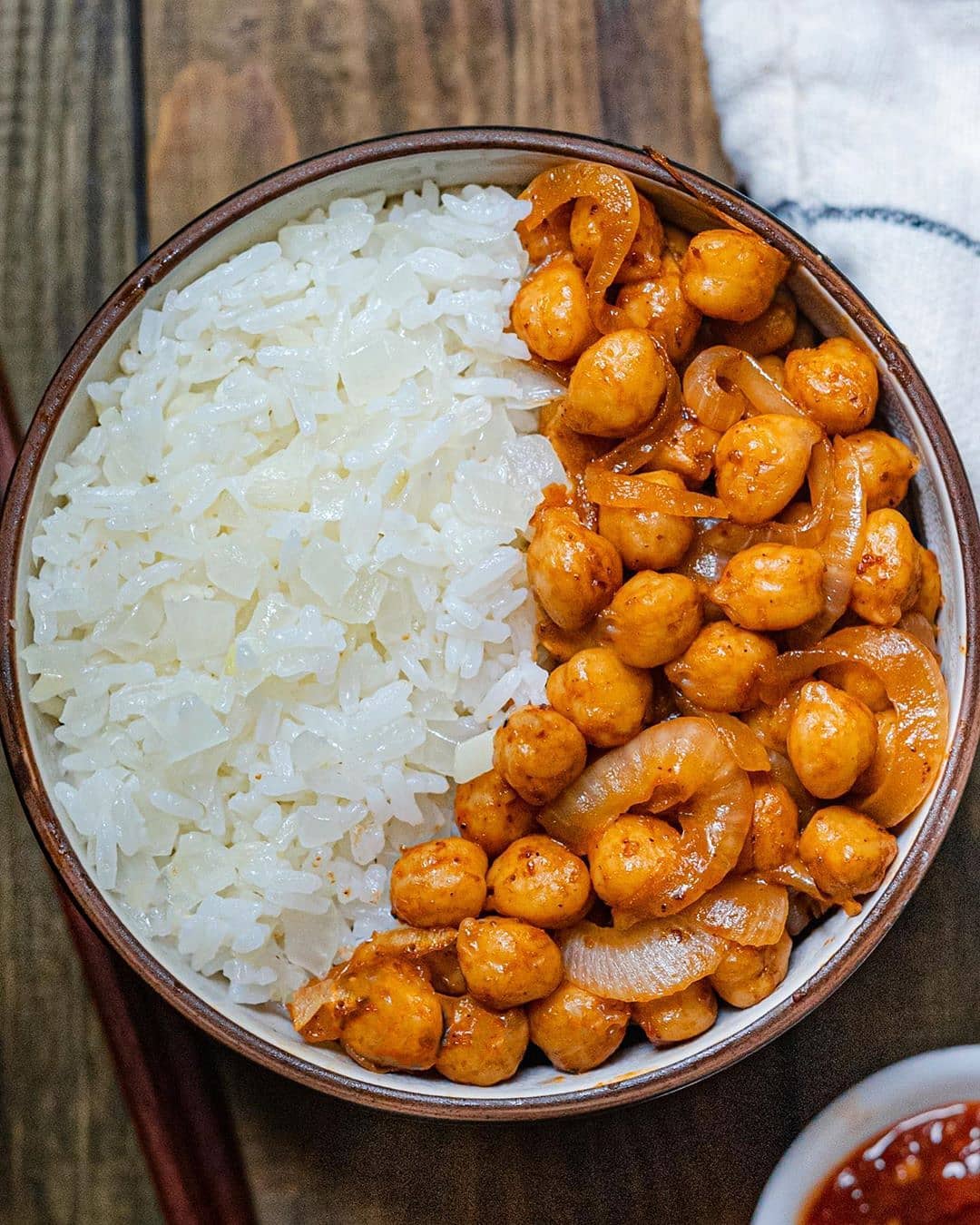 ​Chickpea Stir-Fry with Fragrant Garlicky Rice