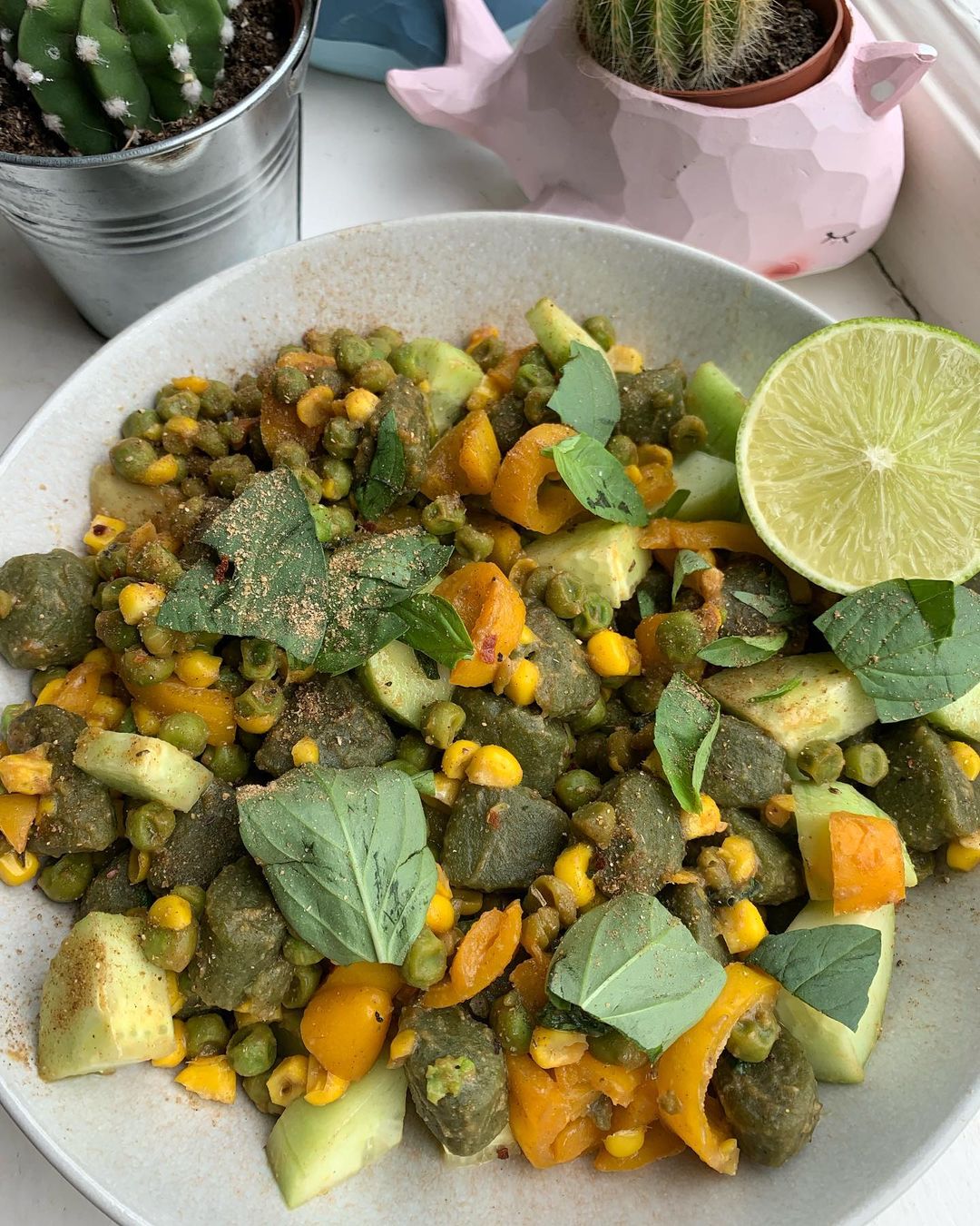 Spinach N Porcini Gnocchi Stir Fry