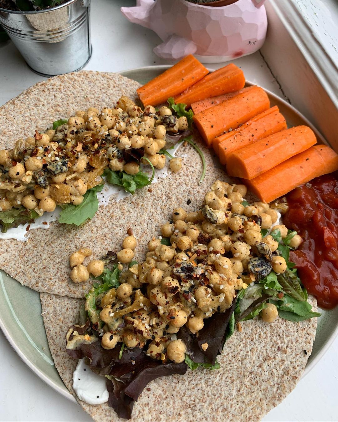 Coronation Chickpea Wraps