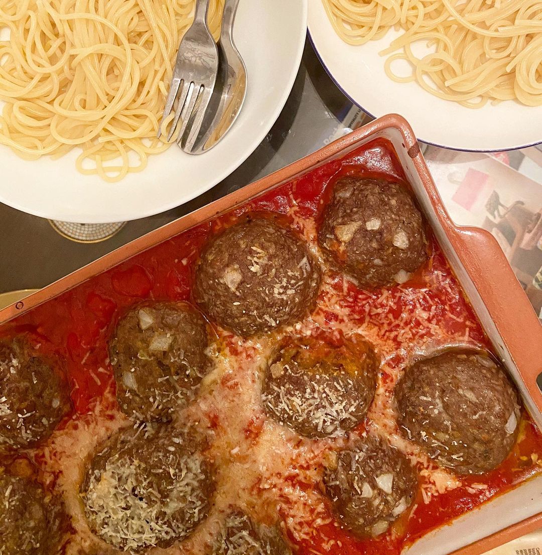 Mozzarella Stuffed Meatballs