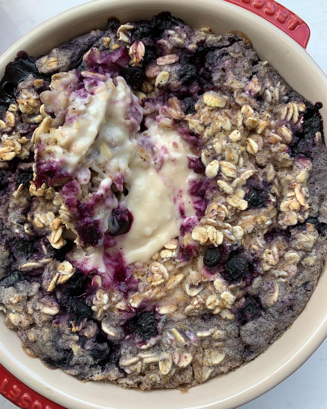 Blueberry Lemon Cheesecake Baked Oats