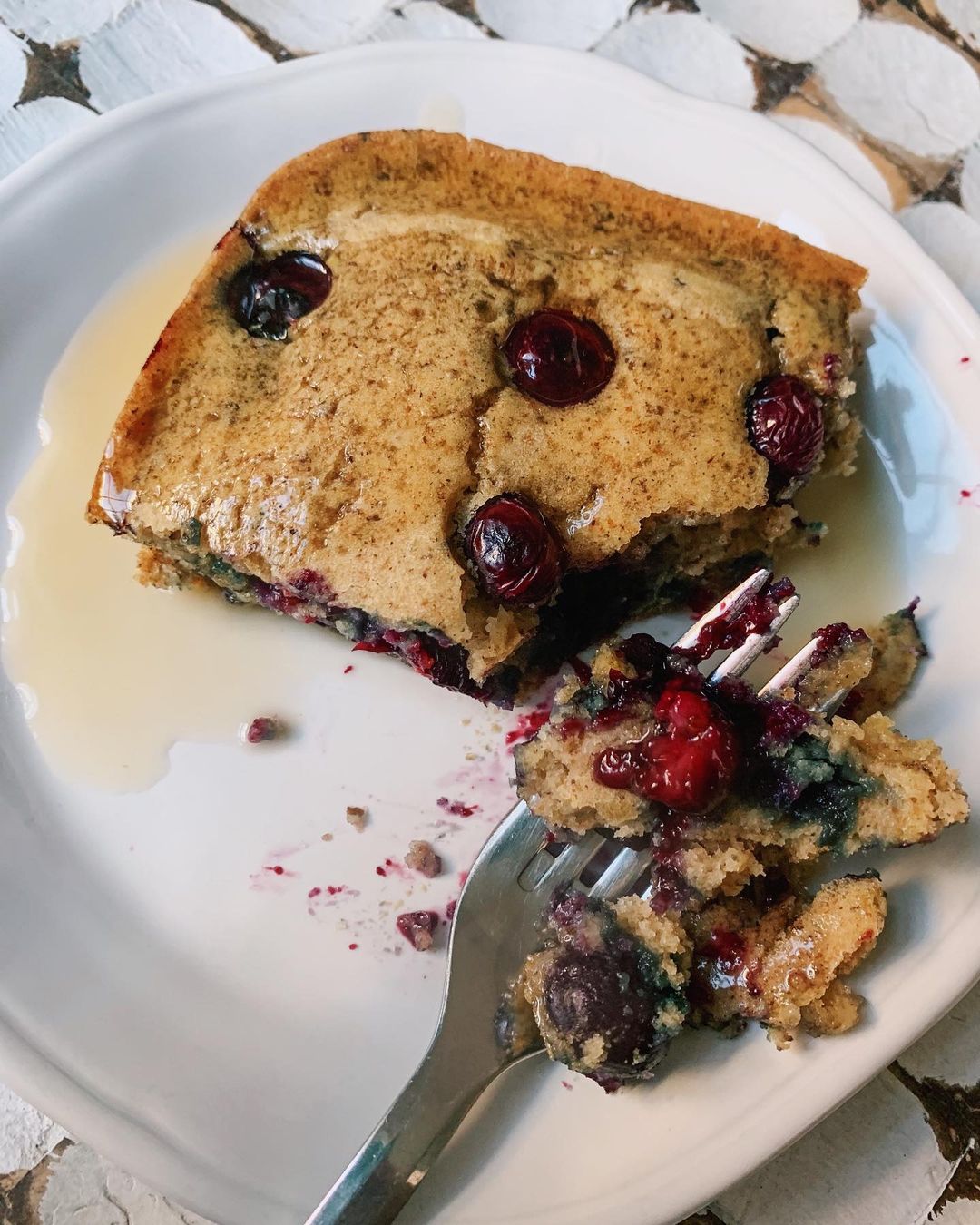 Sheet Pan Blueberry Pancakes