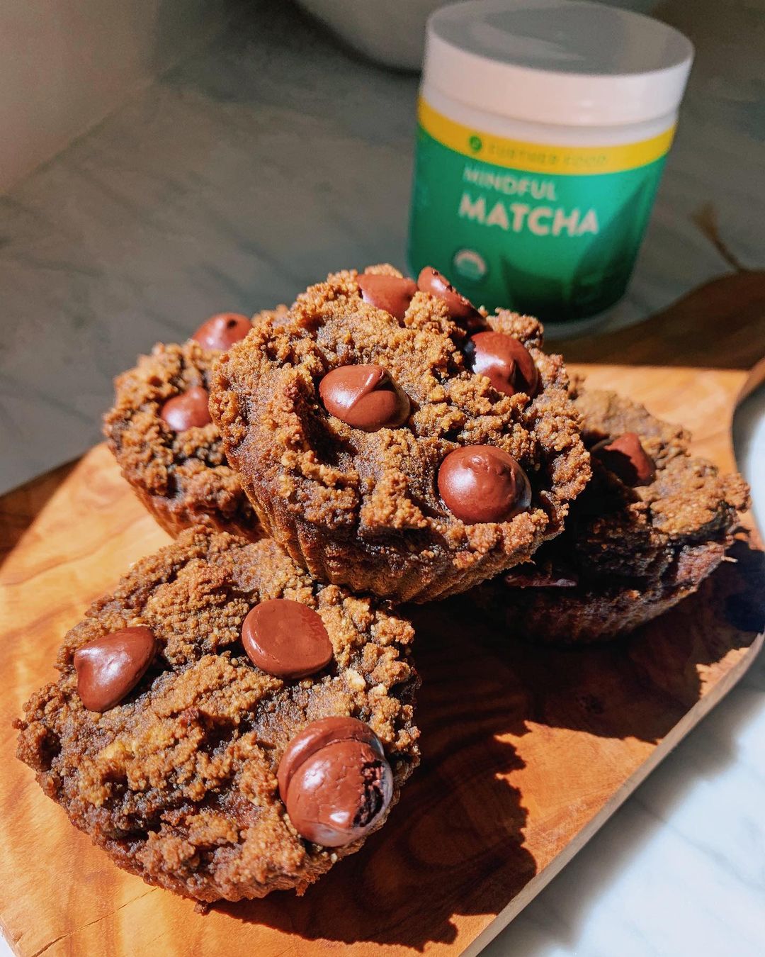 Chocolate Matcha Muffins