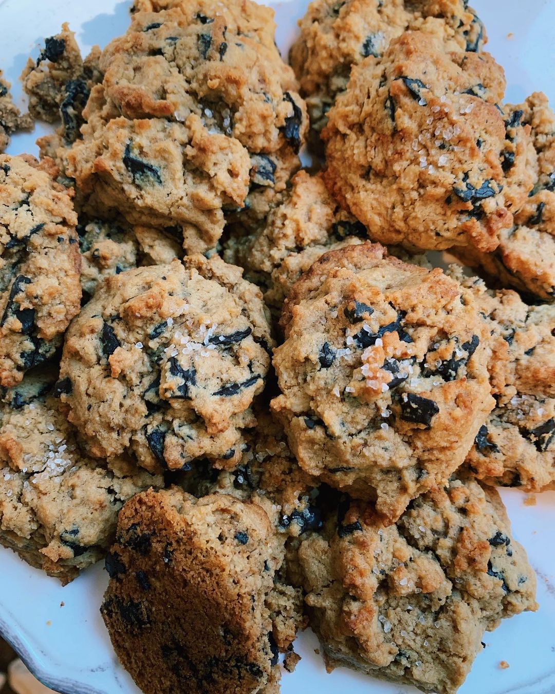 Salted Chocolate Chip Oatmeal Cookies