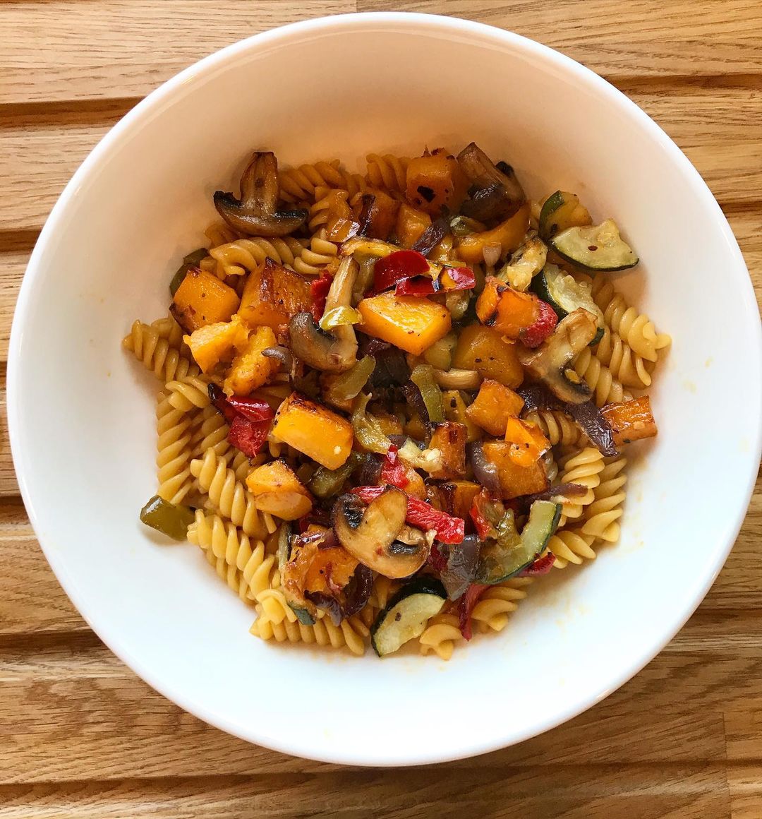 Marmite Pasta with Roasted Veg for Dinner