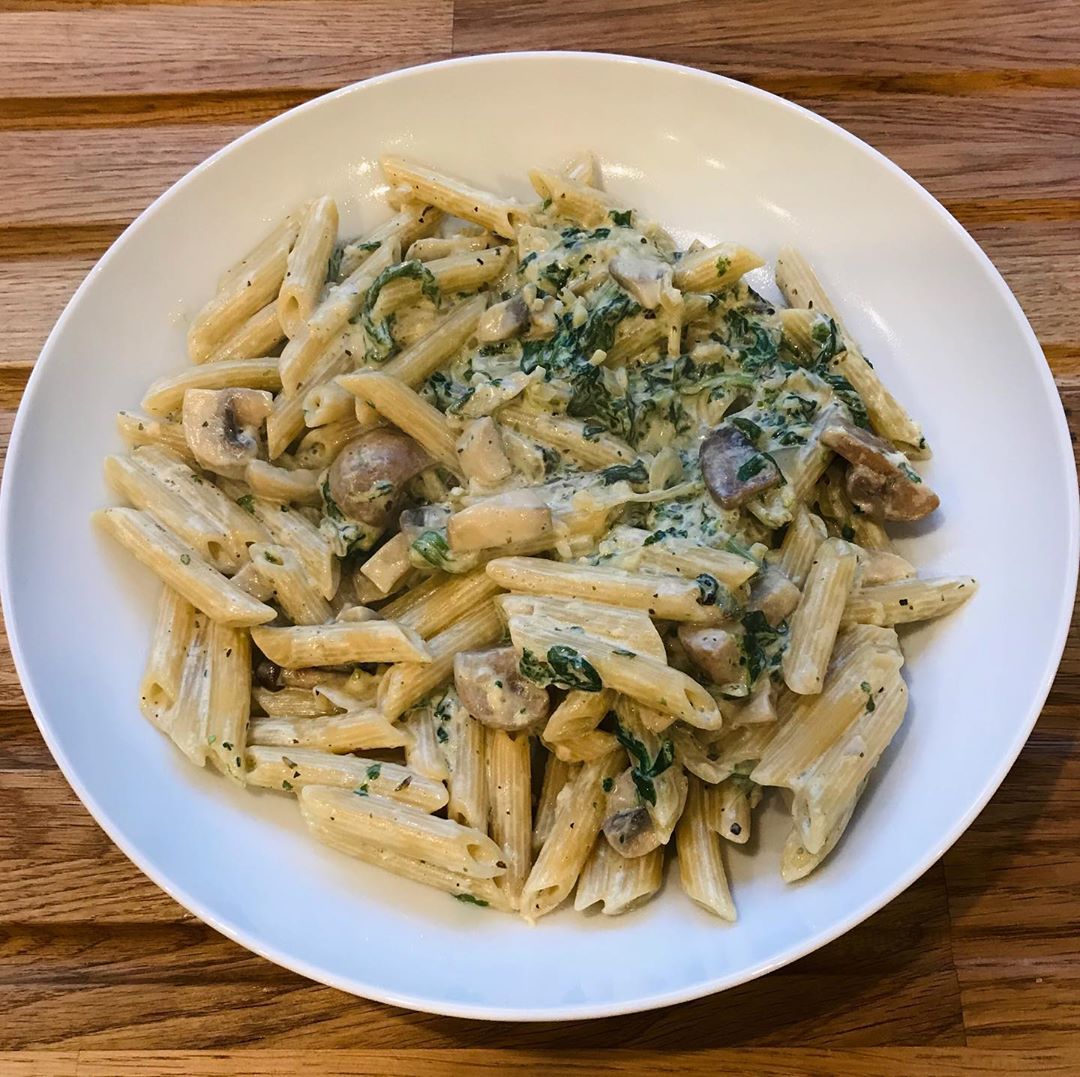 Creamy Mushroom Pasta with Spinach