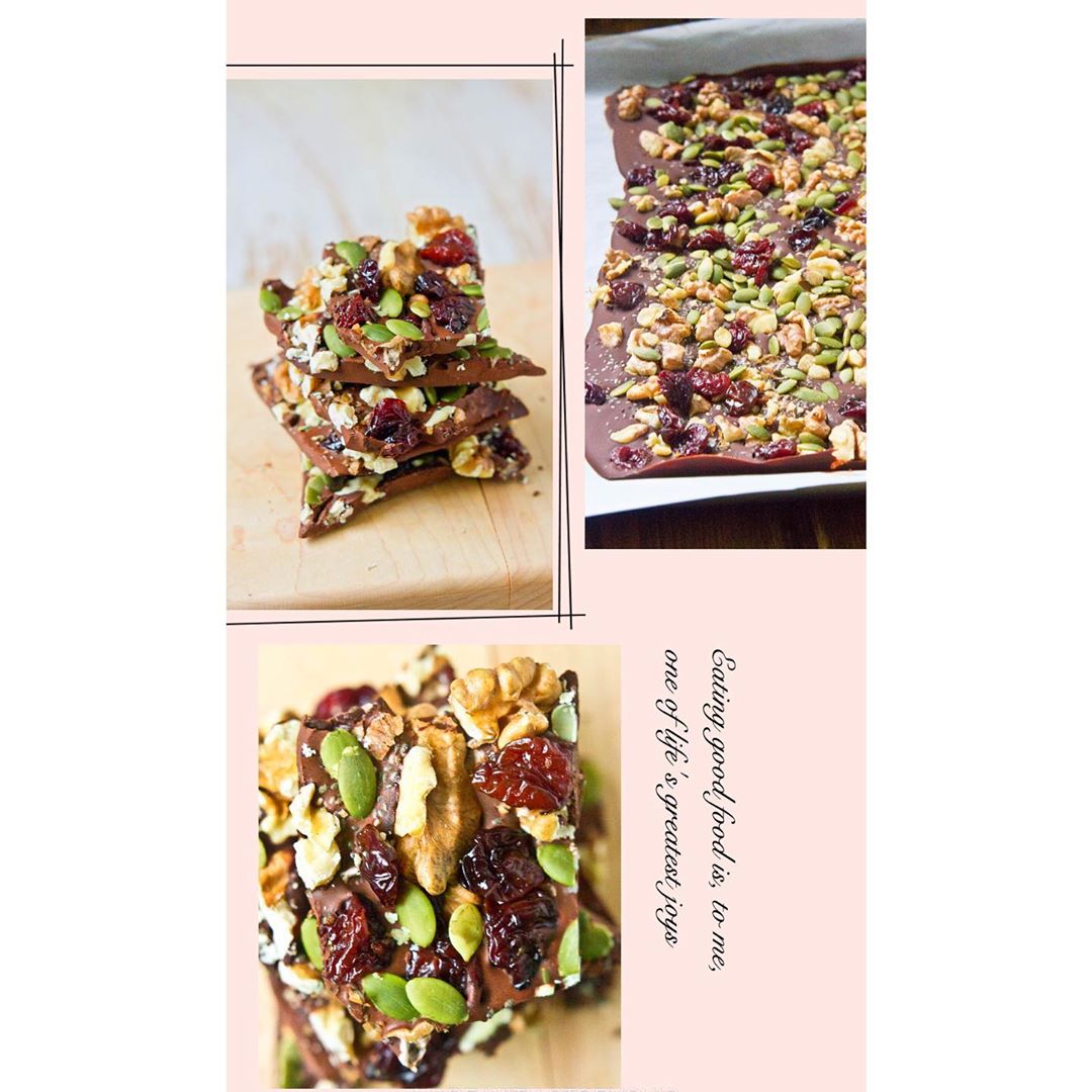 Dark Chocolate Cherry & Chia Bark