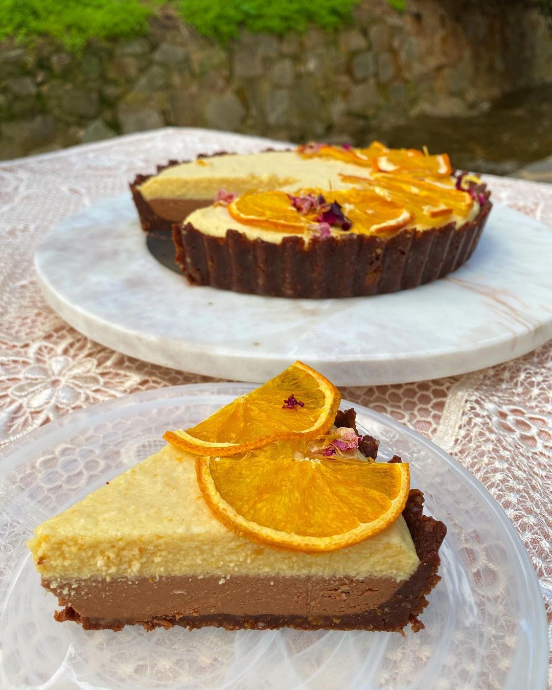 Raw Orange Choc Tart