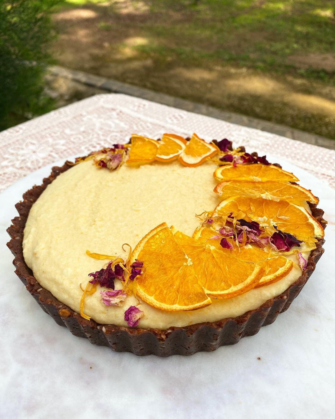 Raw Orange Choc Tart