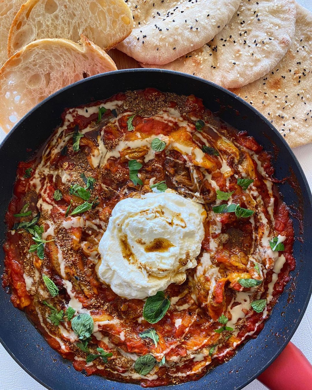 Charred Eggplant in Spiced Tomato Sauce