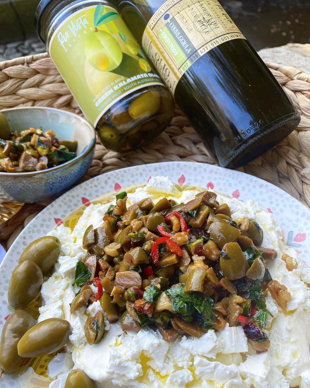 Green Olive, Walnut and Pomegranate Relish